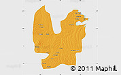 Political Map of Atebubu, single color outside