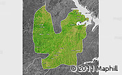 Satellite Map of Atebubu, desaturated
