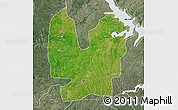Satellite Map of Atebubu, semi-desaturated