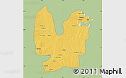 Savanna Style Map of Atebubu, single color outside