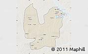 Shaded Relief Map of Atebubu, lighten