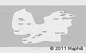 Gray Panoramic Map of Atebubu, single color outside
