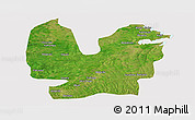 Satellite Panoramic Map of Atebubu, cropped outside