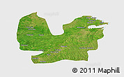 Satellite Panoramic Map of Atebubu, single color outside