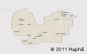 Shaded Relief Panoramic Map of Atebubu, cropped outside