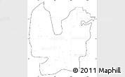 Blank Simple Map of Atebubu, cropped outside, no labels