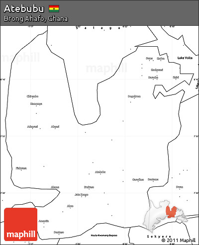 Blank Simple Map of Atebubu
