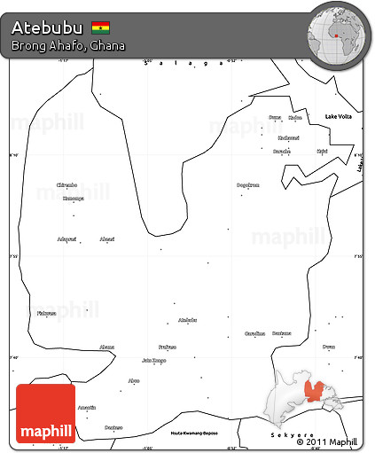 Blank Simple Map of Atebubu