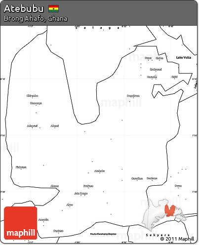 Blank Simple Map of Atebubu