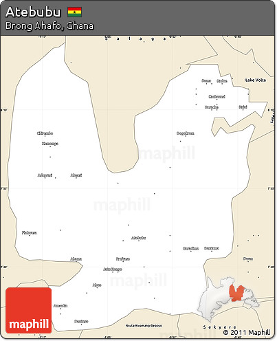 Classic Style Simple Map of Atebubu