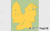 Savanna Style Simple Map of Atebubu, cropped outside