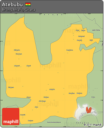 Savanna Style Simple Map of Atebubu