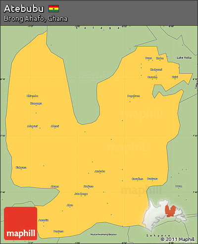 Savanna Style Simple Map of Atebubu