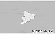 Gray 3D Map of Bechem, single color outside