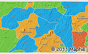 Political 3D Map of Bechem