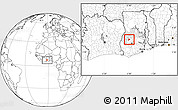 Blank Location Map of Bechem, highlighted parent region