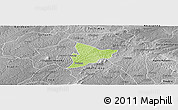 Physical Panoramic Map of Bechem, desaturated