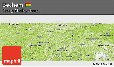 Physical Panoramic Map of Bechem