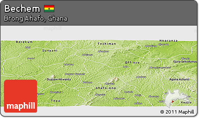 Physical Panoramic Map of Bechem