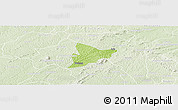 Physical Panoramic Map of Bechem, lighten