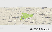 Physical Panoramic Map of Bechem, shaded relief outside