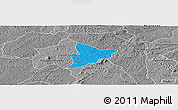 Political Panoramic Map of Bechem, desaturated