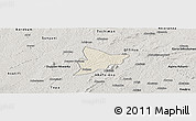 Shaded Relief Panoramic Map of Bechem, semi-desaturated