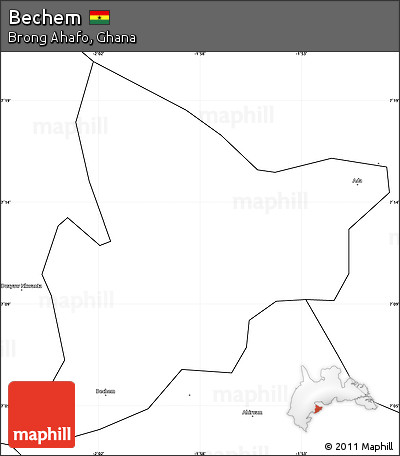 Blank Simple Map of Bechem