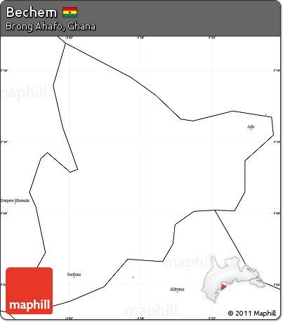 Blank Simple Map of Bechem