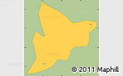 Savanna Style Simple Map of Bechem, single color outside