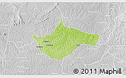 Physical 3D Map of Berekum, lighten, desaturated