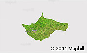 Satellite 3D Map of Berekum, cropped outside