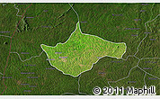 Satellite 3D Map of Berekum, darken