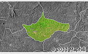 Satellite 3D Map of Berekum, desaturated