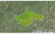 Satellite 3D Map of Berekum, semi-desaturated