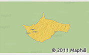 Savanna Style 3D Map of Berekum, single color outside