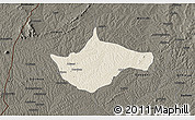 Shaded Relief 3D Map of Berekum, darken