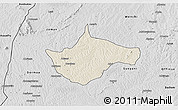 Shaded Relief 3D Map of Berekum, desaturated