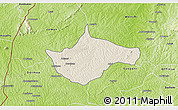 Shaded Relief 3D Map of Berekum, physical outside