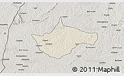 Shaded Relief 3D Map of Berekum, semi-desaturated