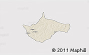 Shaded Relief 3D Map of Berekum, single color outside
