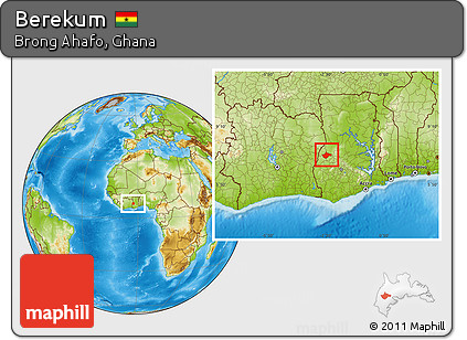 Physical Location Map of Berekum