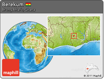 Physical Location Map of Berekum
