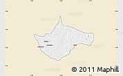 Classic Style Map of Berekum, single color outside