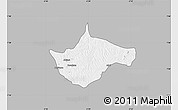 Gray Map of Berekum, single color outside