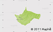 Physical Map of Berekum, cropped outside