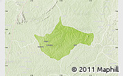 Physical Map of Berekum, lighten