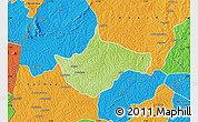 Physical Map of Berekum, political outside