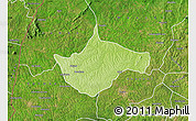 Physical Map of Berekum, satellite outside
