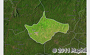 Satellite Map of Berekum, darken